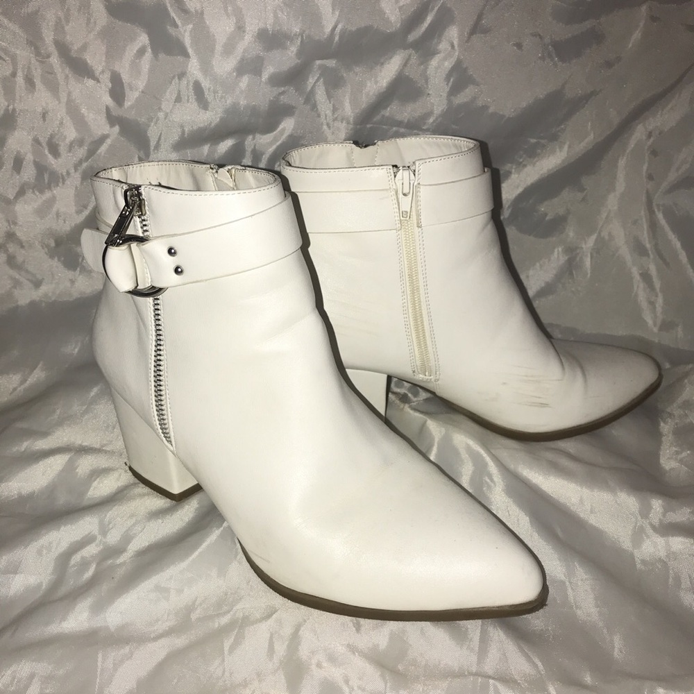 White Fall Booties